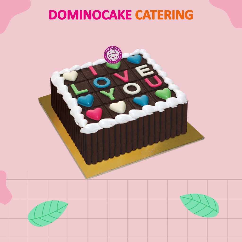 

Dominocake| I Love You Cokelat | Kue Ulang Tahun