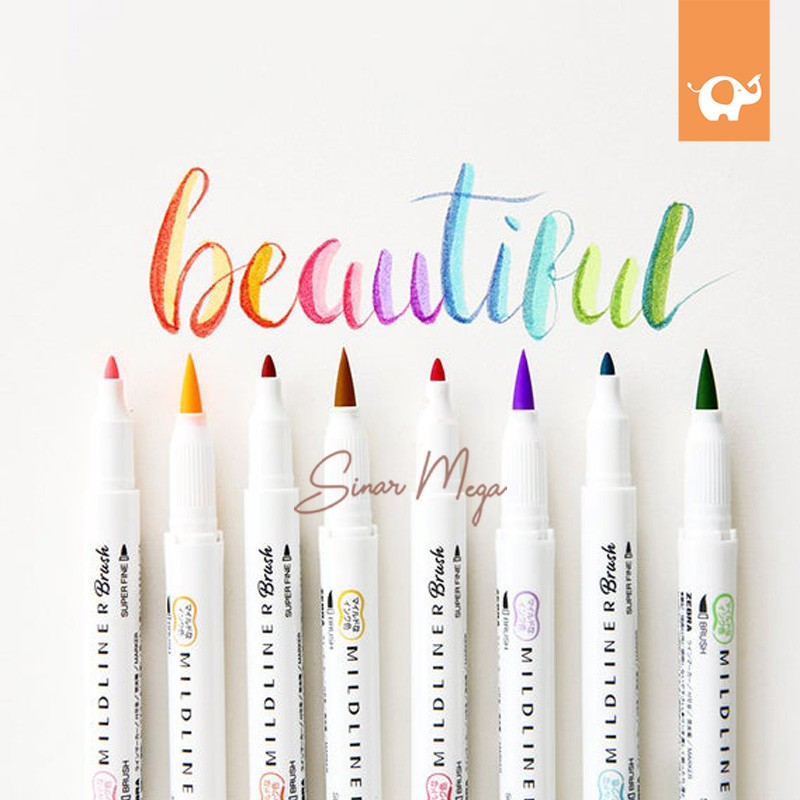 

H7Y Zebra Mildliner Brush Pen Pastel Marker Double Ended Highlighter Pastel Lucu Unik Murah