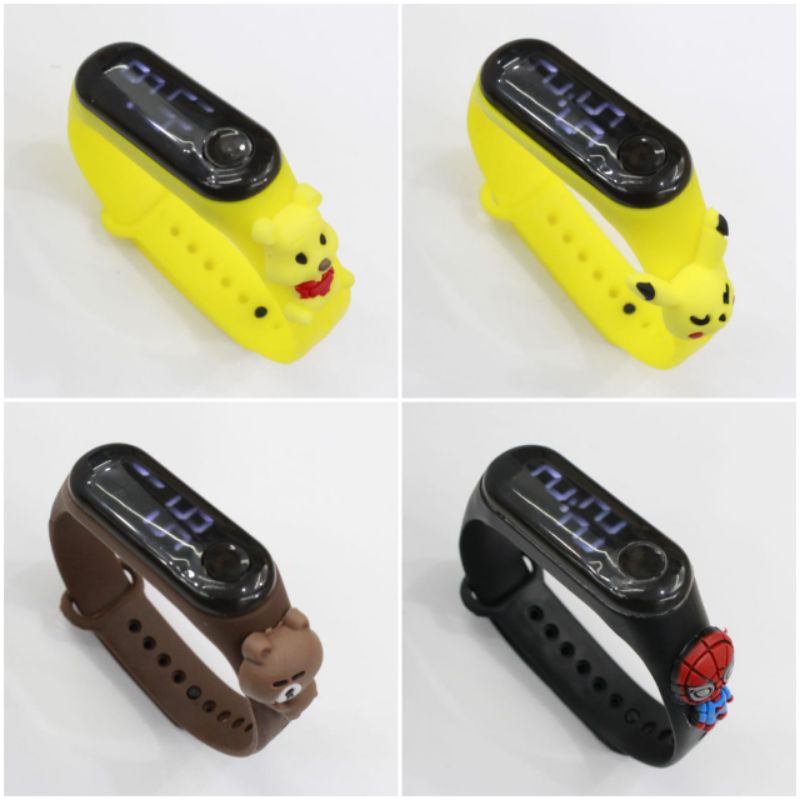 Jam Led kapsul anak karakter free gift box