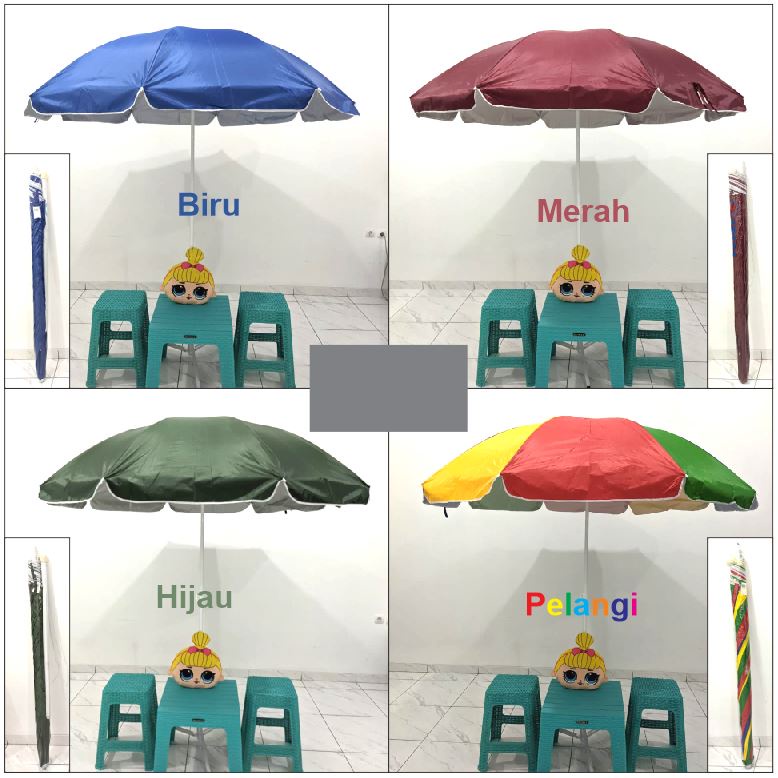 Payung Pantai Tenda Jualan Jumbo Anti UV 42&quot;(210cm) Parasol Original Osaka/Nagoya