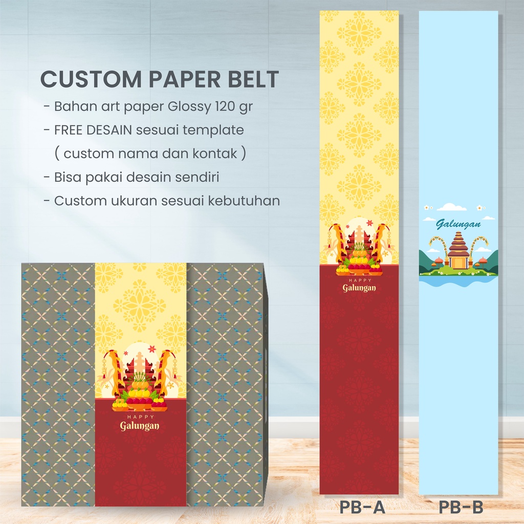 

Paper Belt / Roller / Hiasan Sleeve / Sabuk Label Box edisi Galungan