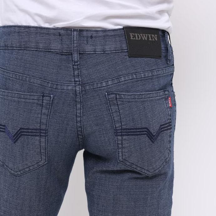 New Product Edwin Celana Jeans Edw-115-06 Aston Regular Fit Pria Panjang Biru - Biru, 30 Free Ongkir