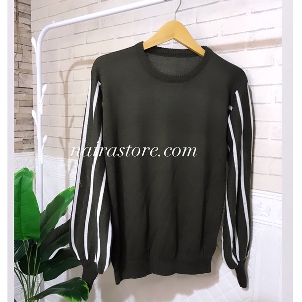 ISYANA BLASTER KNIT OUTER/Blouse rajut Bayoneta Tangan Balon