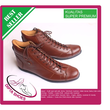 Sepatu Boot Kulit Pria Model Bernardi (Converse,Vans,Bally)