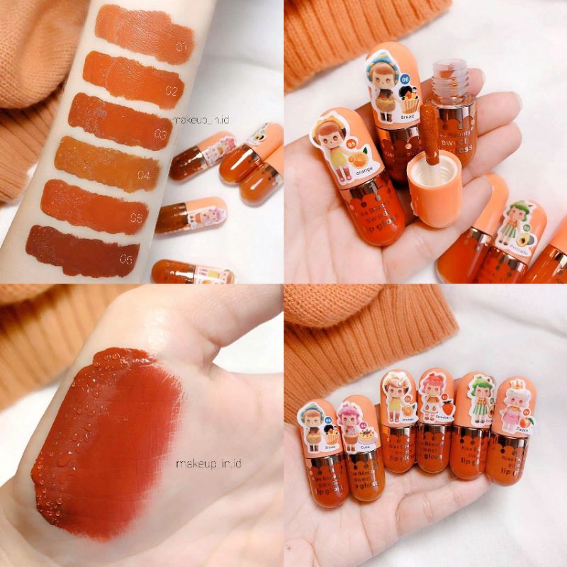 SALE 3 PCS SWEET LIPGLOSS MATTE BY KISS BEAUTY