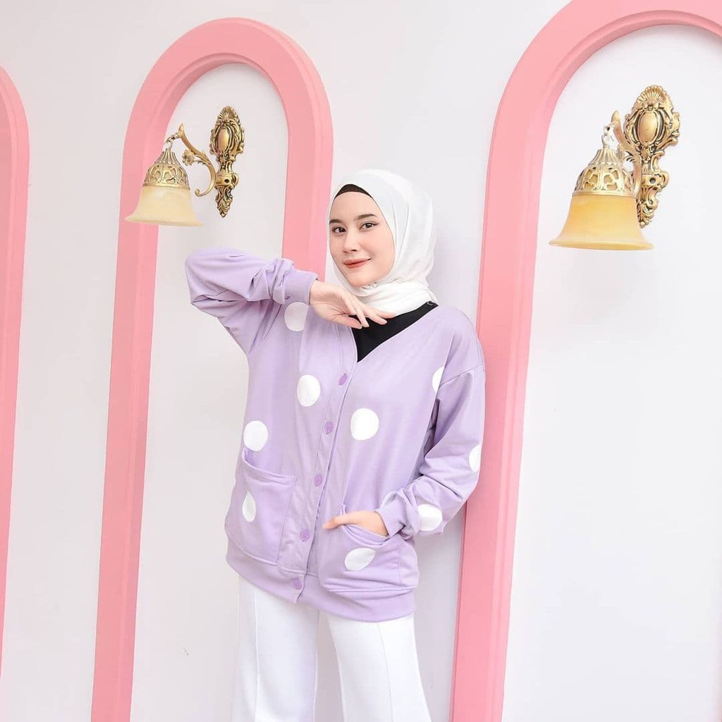Nara Grosir - Biya Dotty Outer | Fashion Terkini | Sweater Termurah