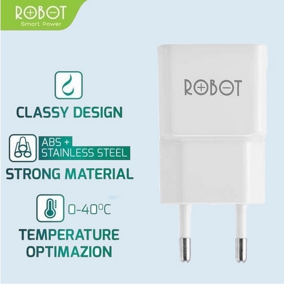 Robot RT-K10 / RT-K4 Charger 1A Single Usb - Adapter Kepala Charger Robot RT-K4 / RT-K10 Support for Android Vivo Samsung Xiaomi