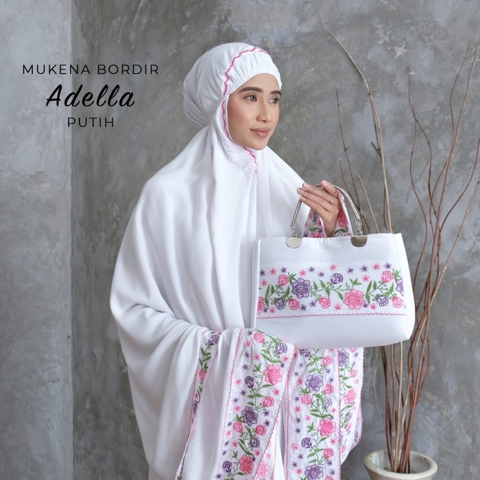 Mukena Termewah Putih Lasercut Sutra Termurah Tali E6F4 Orang Dewasa Sutera Set Lajuran Sholat Merek