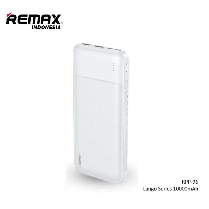 Remax RPP-96 Lango Series 10000mAh Power Bank Dual USB Output Slim PB - Hitam