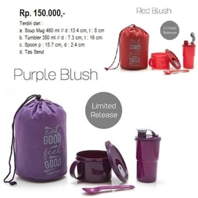 Red Blush Purple Blush Tupperware
