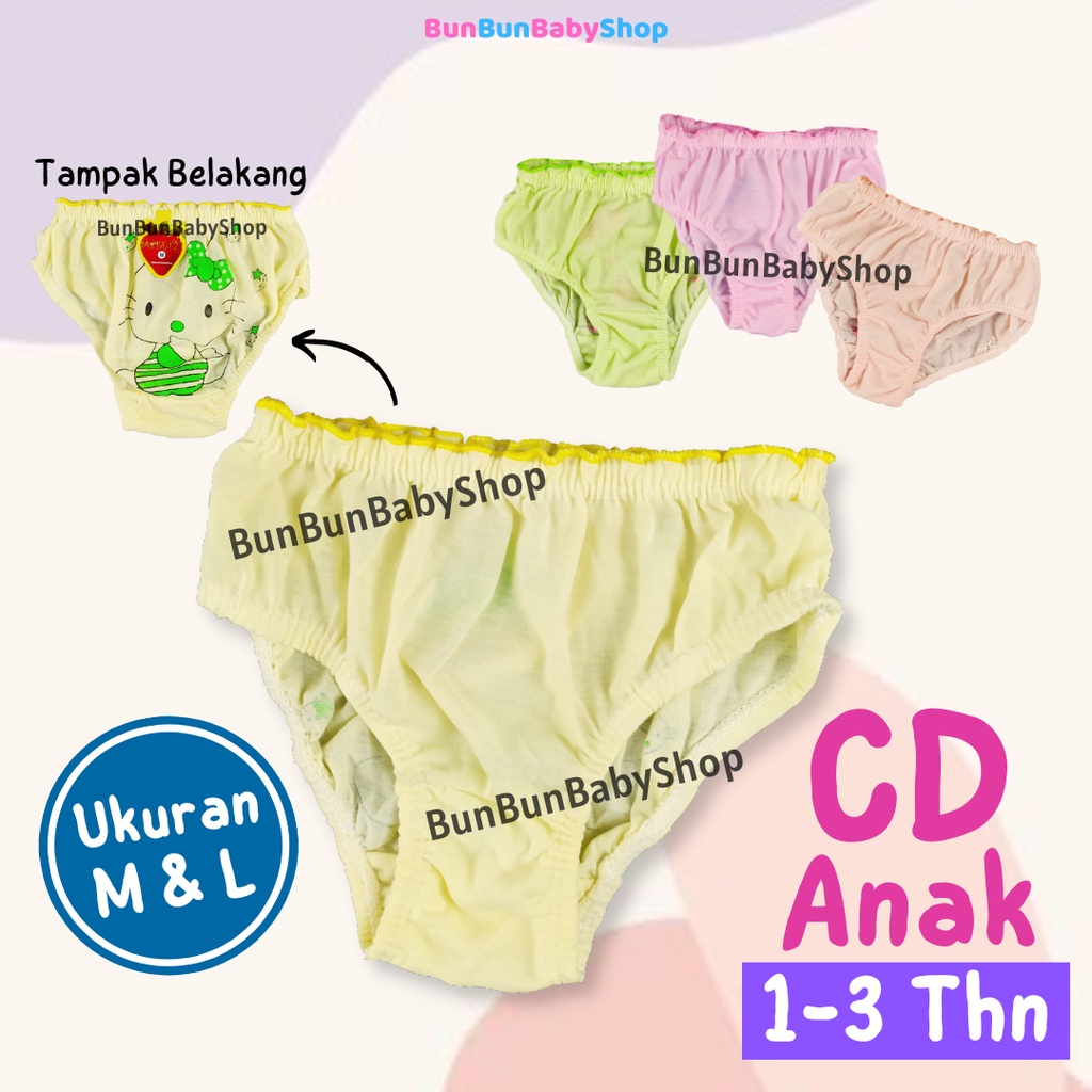 CD Anak Perempuan Celana Dalam Balita Bawahan Cewek Motif Lucu Fashion Baju Perlengkapan Bayi Baru Lahir Bunbunbabyshop