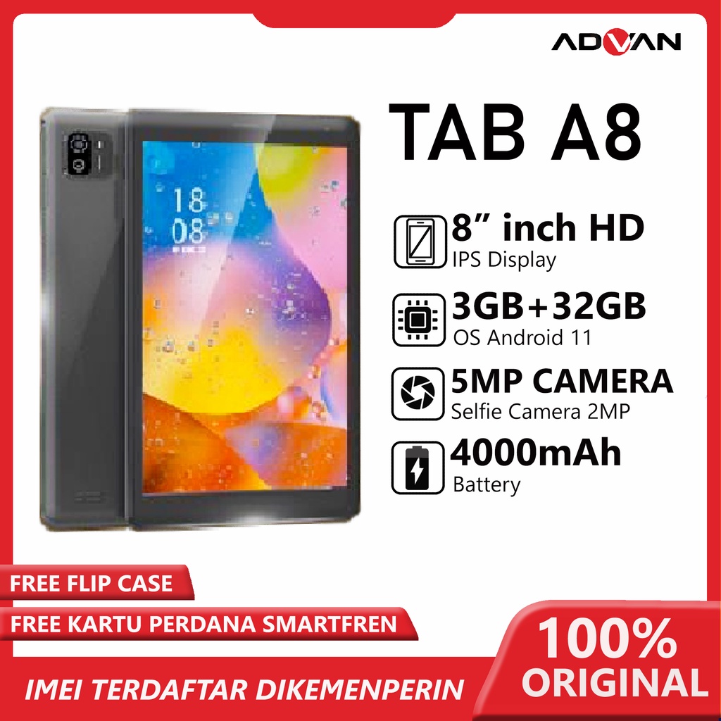 Advan Tab A8 3/32GB 2022 Garansi Resmi