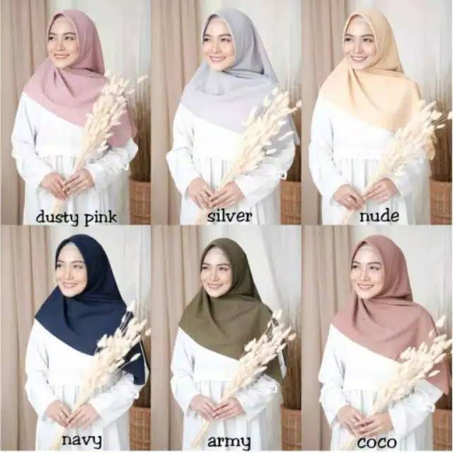 (1 Kg muat 15 pcs ) BELLA SQUARE / HIJAB SEGI EMPAT POLOS