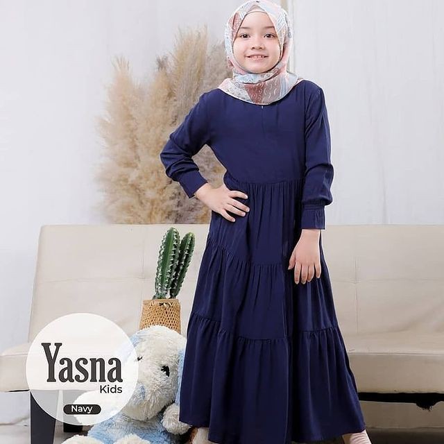 DRESS VILIA KIDS USIA 7-10 TAHUN // MODEL REMPEL // HARGA PROMO