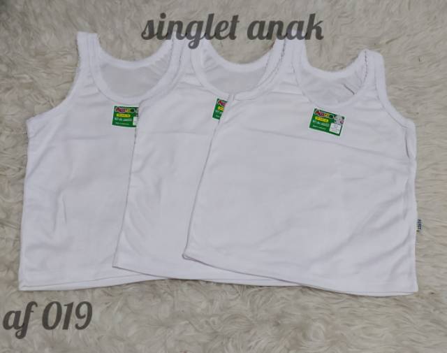 (harga 6 &amp; 12 pcs ) singlet anak agree sf 19 utk anak 1 - 6 tahun