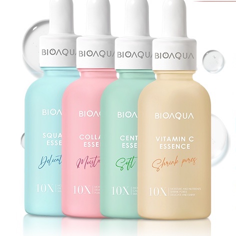 ✦SINAR✦Bio Aqua Bioaqua 10X Essence Serum Collagen | Vit C | Centella | Squalane 30ML - 50ML