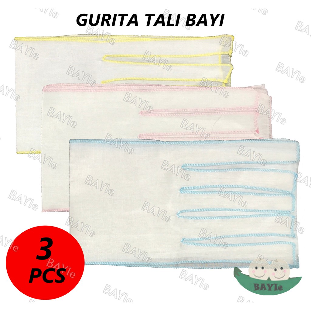 BAYIe - 3 pcs Gurita/Grito Bayi Tali GAIXIN Bahan Katun