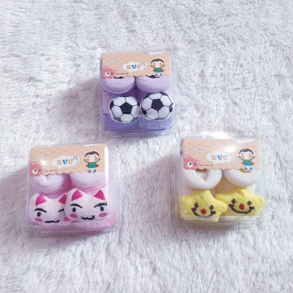 COD Kaos Kaki Bayi Boneka 3D Isi 3 pcs Cewek Baby Alicia