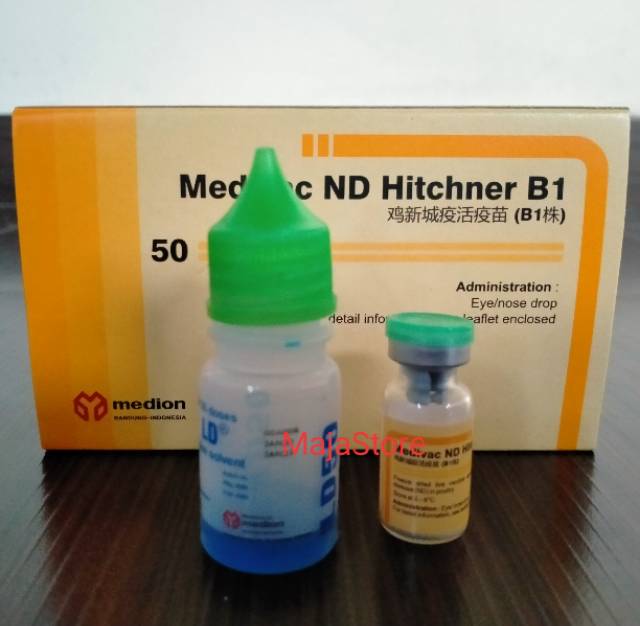 Vaksin ND HB1 Dosis 50 / Vaksin Tetes / Medivac Vaksin Ayam / Unggas + icegel,