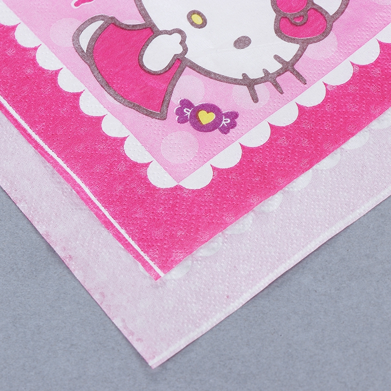 Serbet Kertas Motif Kitty Tissue Napkin Serbet Dekorasi 20pcs /pack