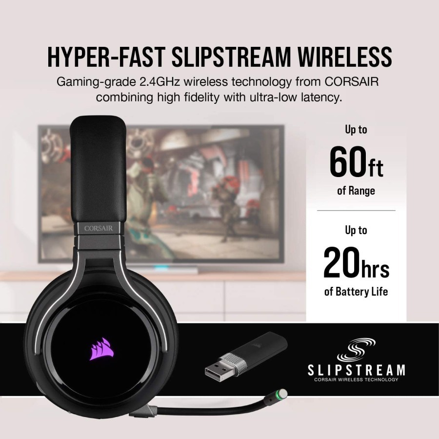 Corsair Virtuoso RGB Wireless High Fidelity 7.1 Gaming Headset