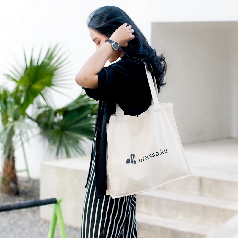 Prassa.ku | Lizio Bag - Tas Tote | Totebag Kanvas Sablon