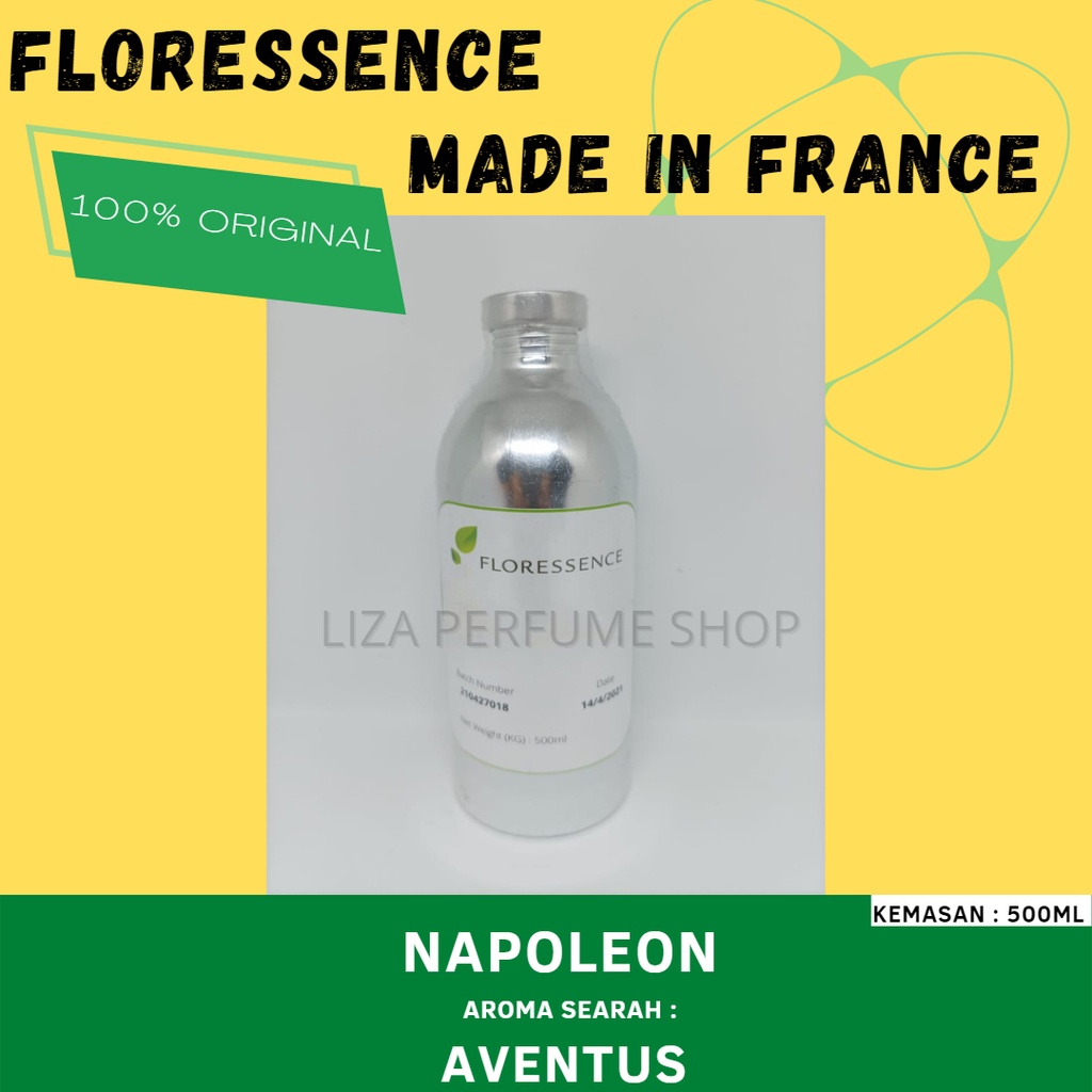 Bibit Parfum 500ml SEGEL AVENTUS ( NAPOLEON )By FLORESSENCE / Bibit Perfum  aventus/ Bibit Parfume F