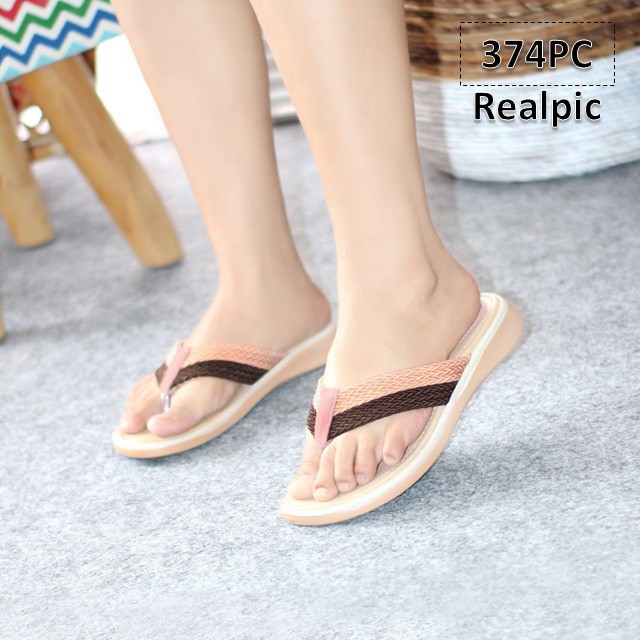 SALE Sandal  Wanita Jepit  Turki  Two Tone 374 Murah 