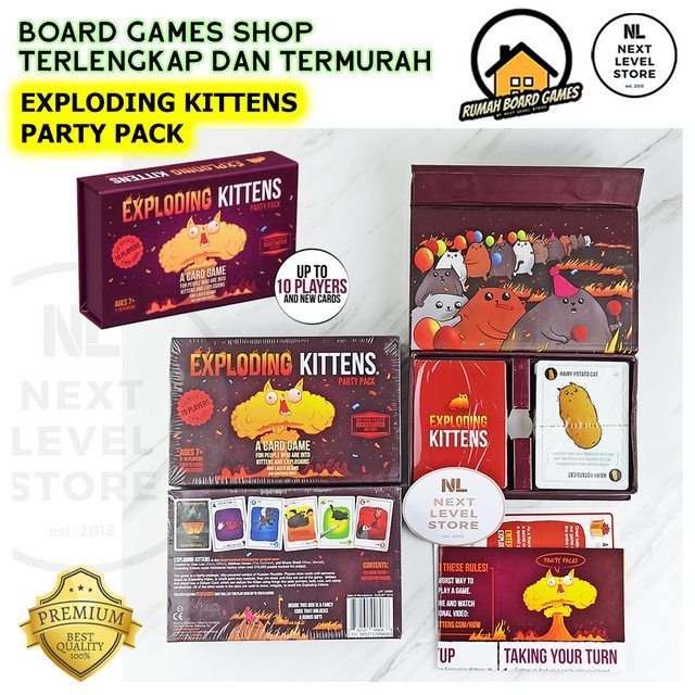 Exploding Kittens : PARTY PACK Board Game Kittens Games