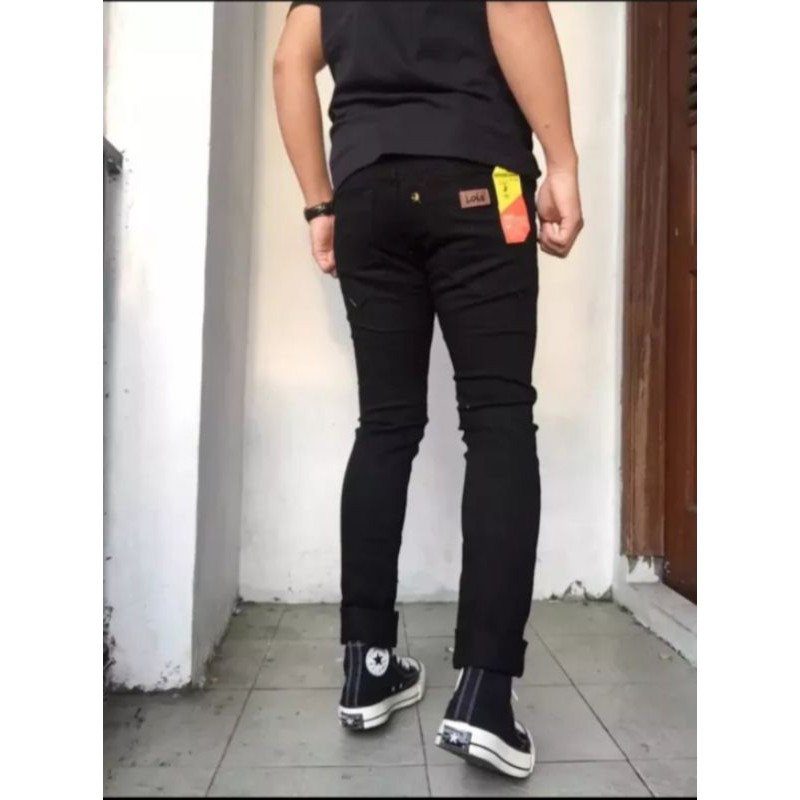 Celana Panjang Jeans Pria Wanita Bahan Sofjeans Tebal Strecth Slimfit