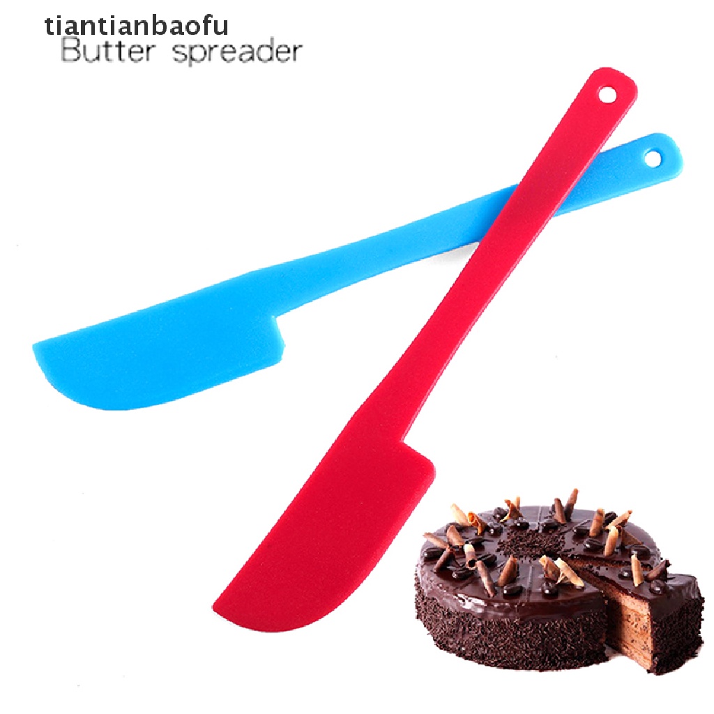 [tiantianbaofu] 1 Pack Plastic Kitchen Baking Cake Cream Spatula Stirrer Spatula Brush Butter To Boutique