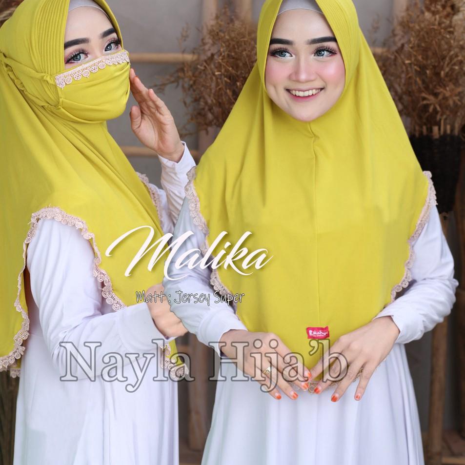 WLO Jilbab Instan Terbaru Hijab Masker Jersey Premium Kerudung Masker Renda Malika Termurah Nayla Hi