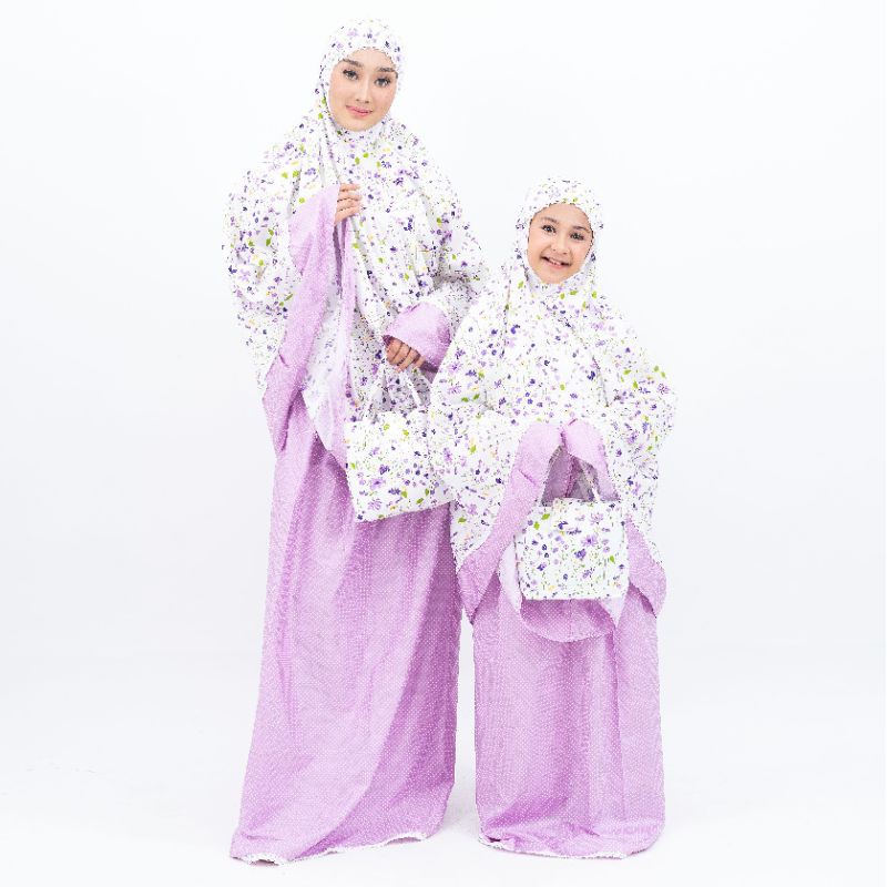 Mukena Katun Jepang Couple Cute Flower Dewasa Kids TK Mukena Katun Jepang Couple Cute Flower Dewasa Kids TK