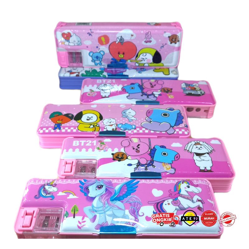 DISGRIP/Kotak pensil magnet+rautan/disgrip magnet/tempat pensil-Disgrip cewek