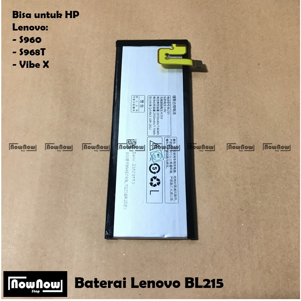 Baterai Lenovo S960 S968T Vibe X BL215 Original Batre Battery