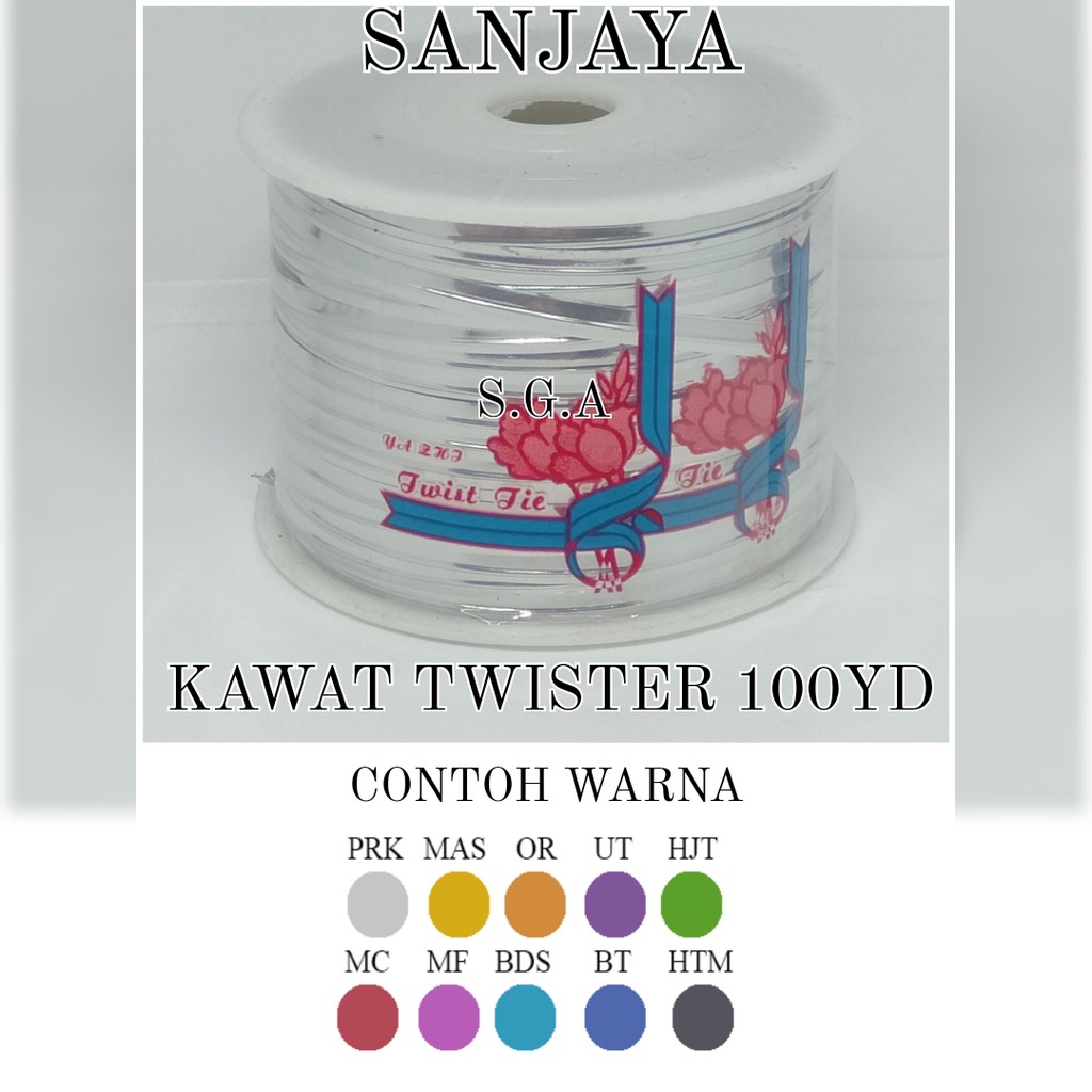 KAWAT PENGIKAT SOUVENIR / KAWAT KADO / PITA KAWAT / KAWAT LILIT / KAWAT METALIK / VARIASI KAWAT TWISTER 100YD