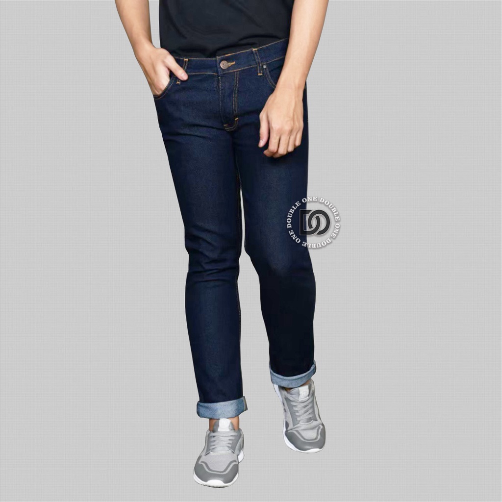 DOUBLE ONE CELANA JEANS PRIA UKURAN JUMBO/BIG SIZE MELAR JEANS SLIMFIT S-5XL