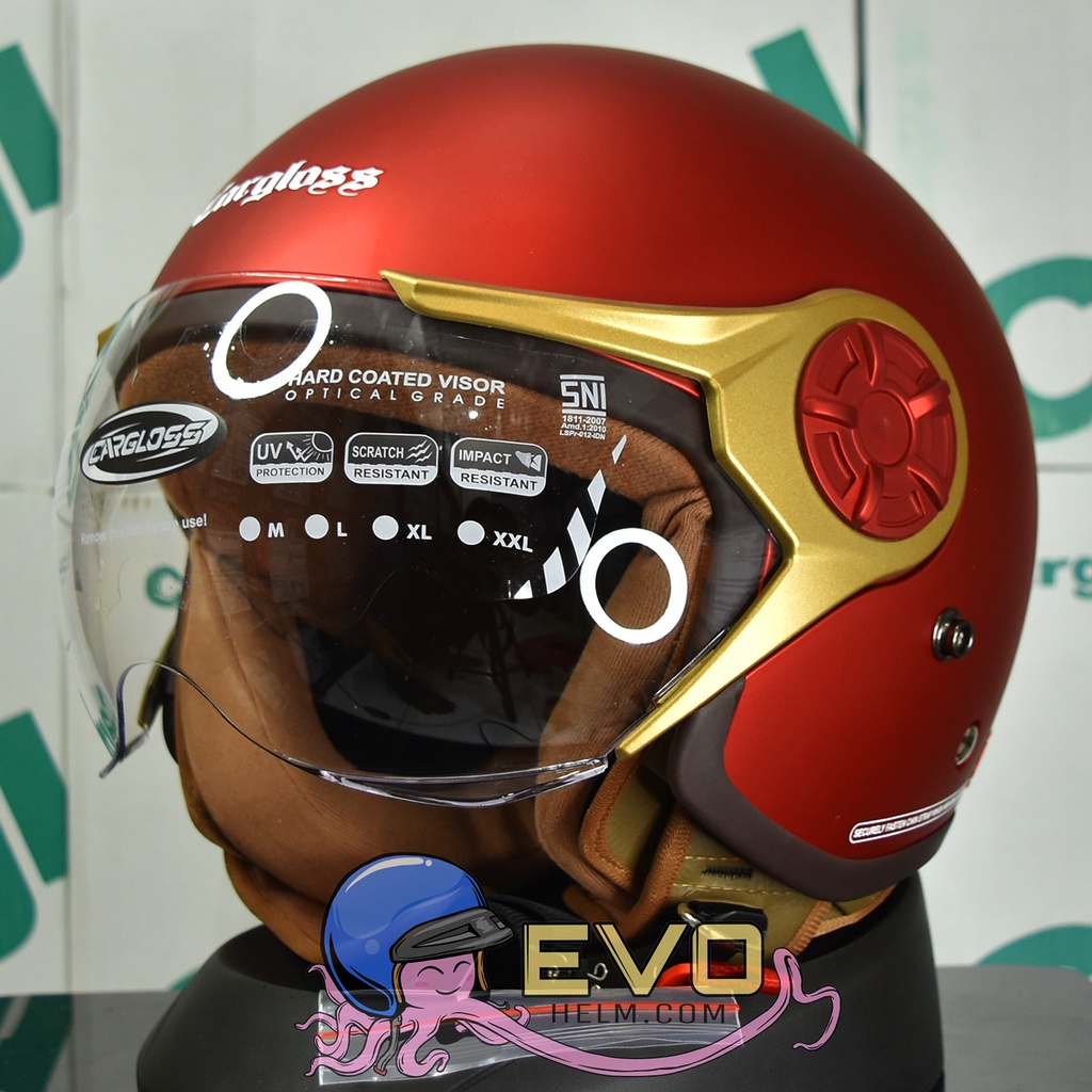 HELM CARGLOSS YRH HIJAB &quot;ORI&quot; - MAJESTIC RED ( PASTEL RED DOFF )