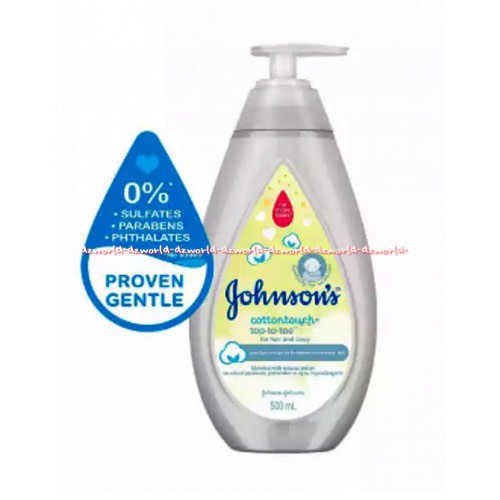 Johnson's Cottontouch Baby Top To Toe 500ml Hair Body Baby bath Sabun Shampo Bayi Johnson Jhonson Cotton Touch 2in1