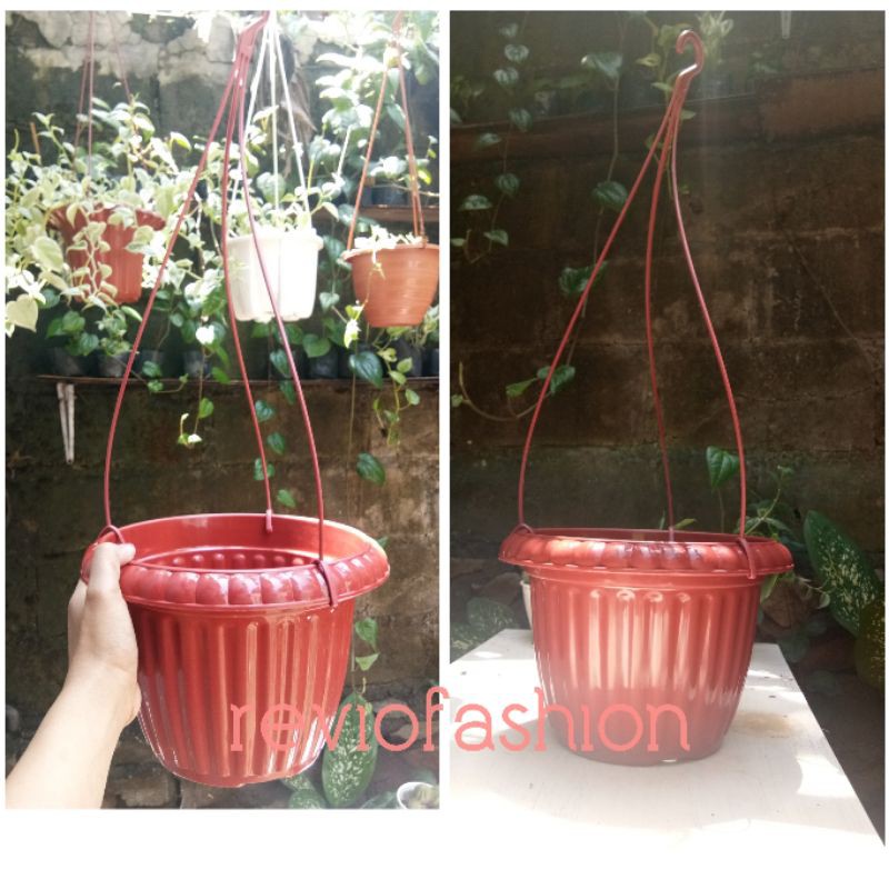 Pot Gantung Besar Coklat 24 cm