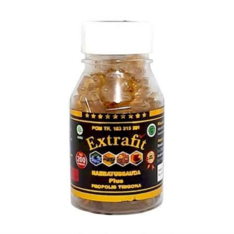 Minyak Habbatussauda Extrafit 4 in1 Extra propolis trigona 200 kapsul