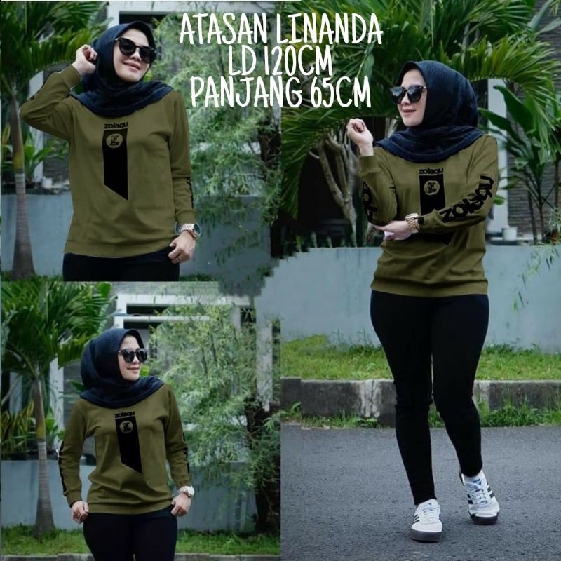 BISA COD✔️ BLOUSE LINANDA ZOLAQU / BOHLAM / SAKA ZLQ / ATASAN WANITA / TERSEDIA 3 UKURAN L-XL-XXL