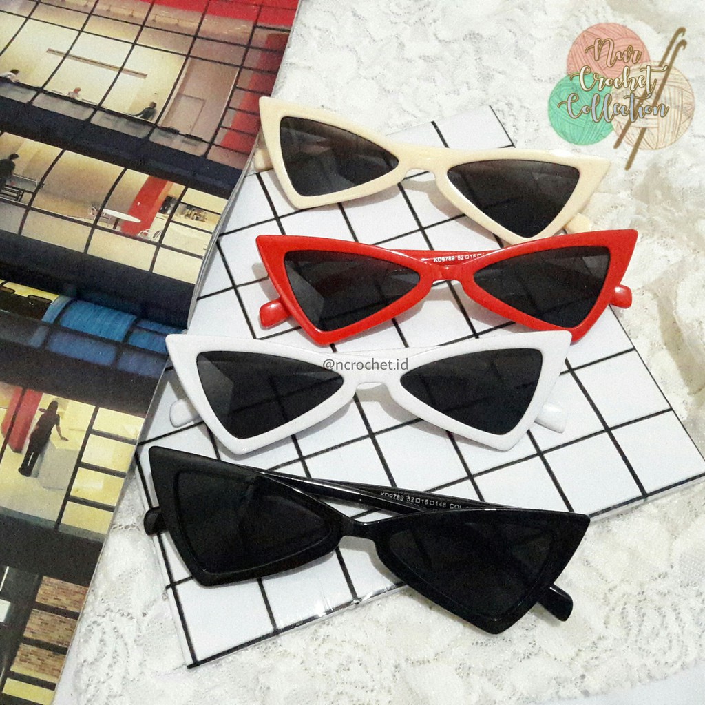 KACAMATA SEGITIGA BINGKAI MATA KUCING RETRO VINTAGE KACAMATA SEGITIGA BINGKAI MATA KUCING RETRO VINTAGE