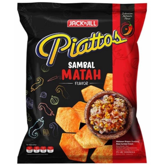 

Piattos Snack Kentang Sambal Matah 75gr