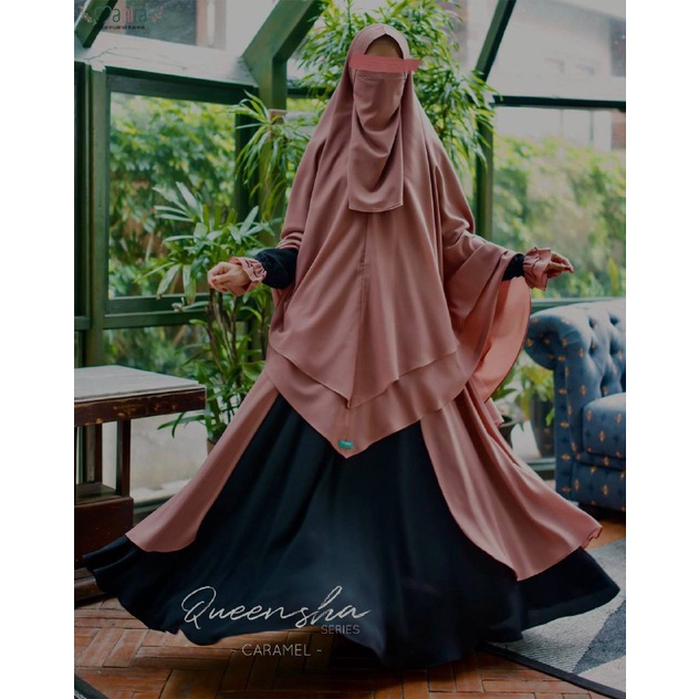 Gamis Syar'i Set Queensha Series By Mahira Indonesia.