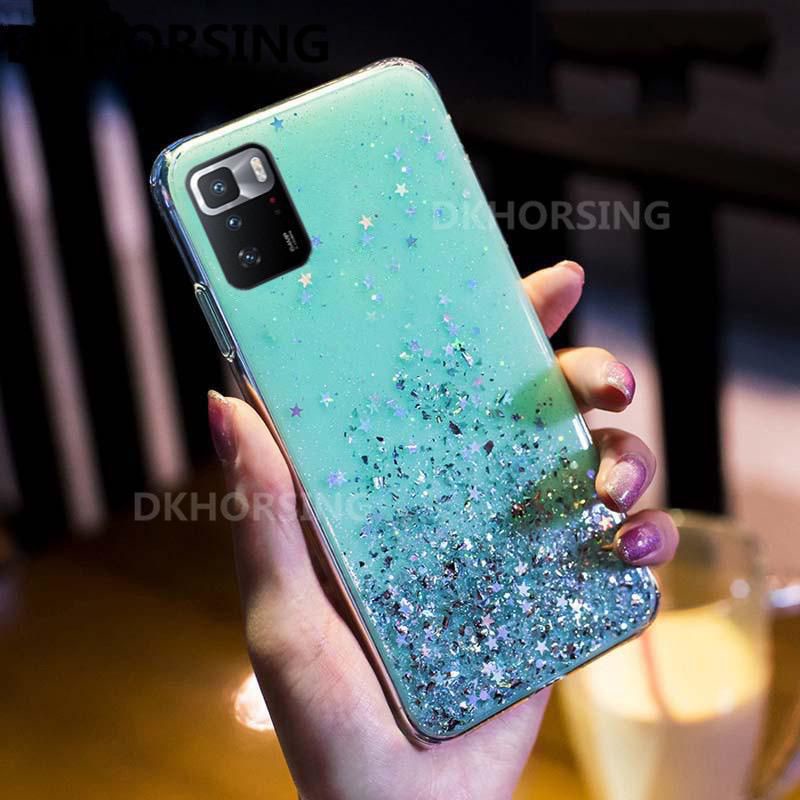 Xiaomi Poco X3 GT Casing Soft Case Tpu Bahan Premium Glitter Glossy