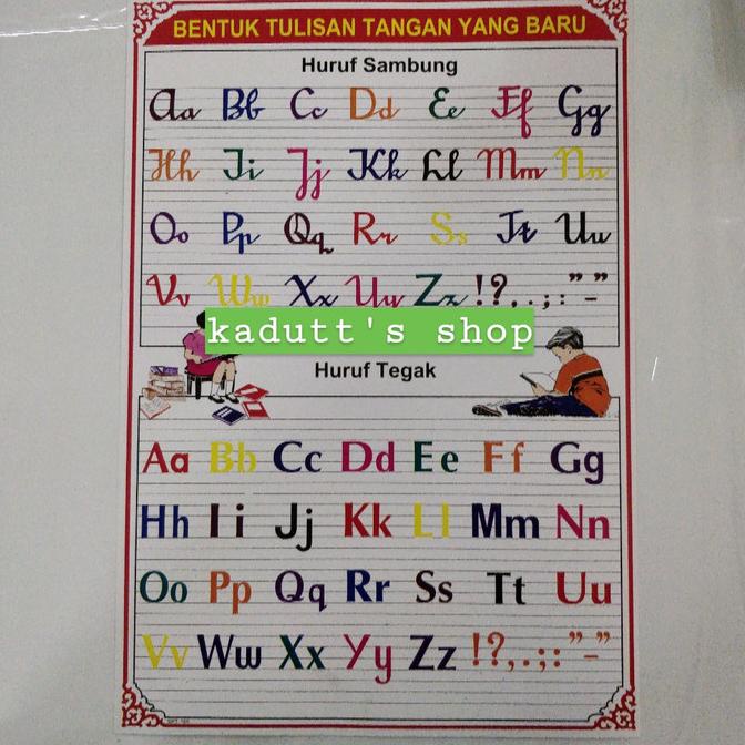 

Poster Edukasi Belajar Menulis Tulis Huruf Sambung Lepas Mainan Murah