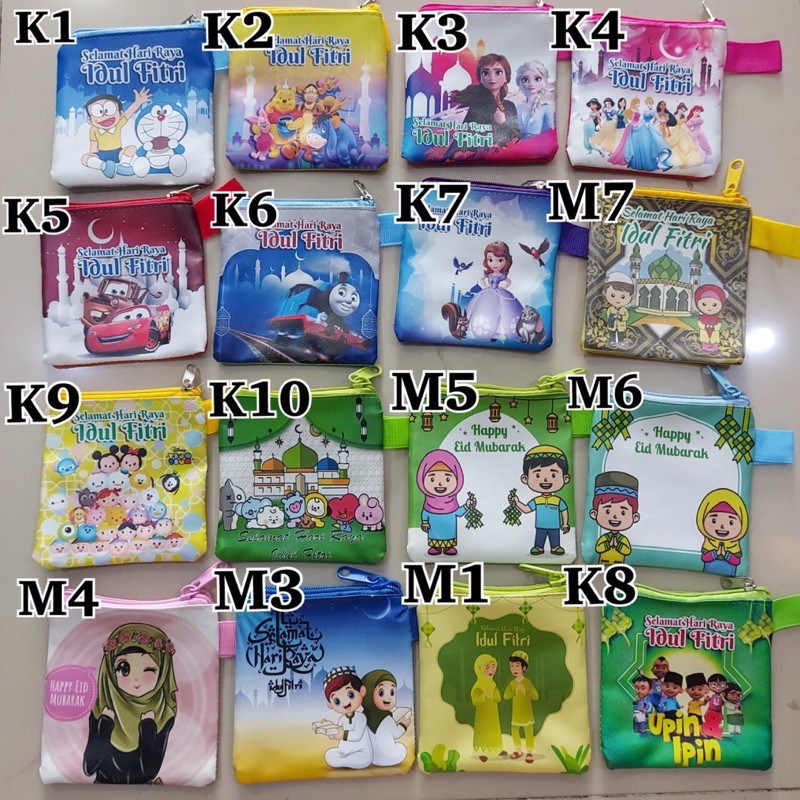 Dompet Lebaran Amplop Fitrah Idul Fitri Angpao THR Kartun Anak Doraemon Thomas Frozen Princess Cars