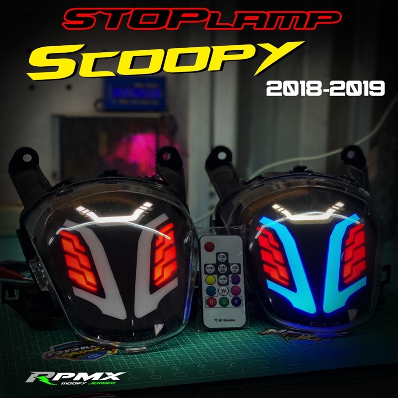 STOPLAMP SCOOPY 2018 2019 STOPLAMP SCOOPY 2019 CUSTOM LAZY KONSEP STOPLAMP SCOOPY R12
