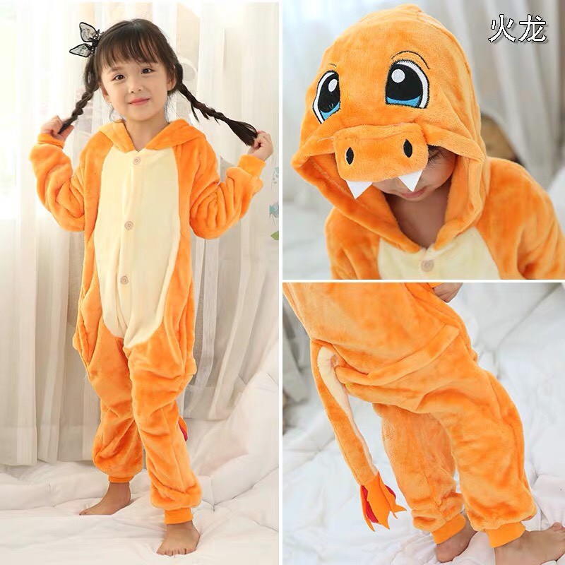 BAJU ONESIE ANAK BONEKA CHARMANDER POKEMON PIKACHU SNORLAX